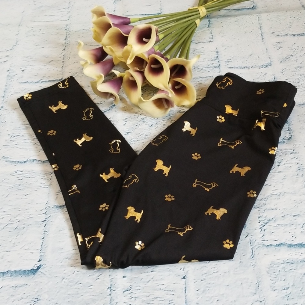 Justice Dog Print Stretch Leggings